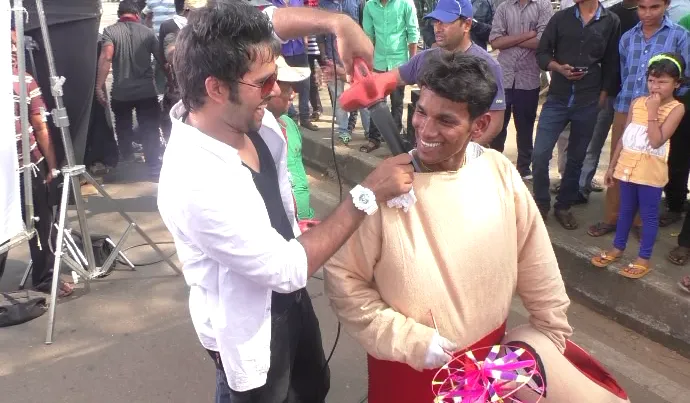 Actor Sabyasachi on the sets