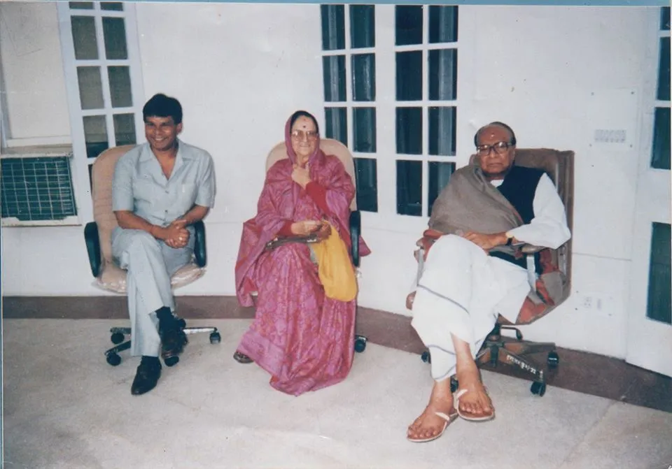 Pic: Dilip Ray with Biju Patnaik and Gyan Patnaik