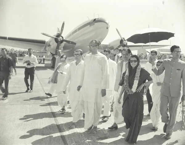 With former PM Indira Gandhi
