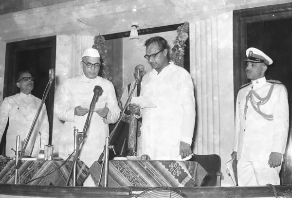Biju Patnaik sworn in as the Odisha Chief Minister, the first time in 1961