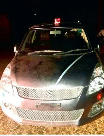 car with beacon