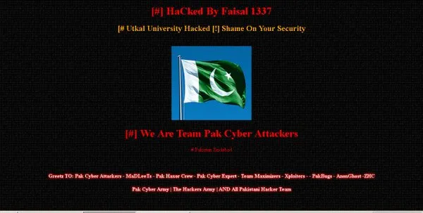 utkal university website hack