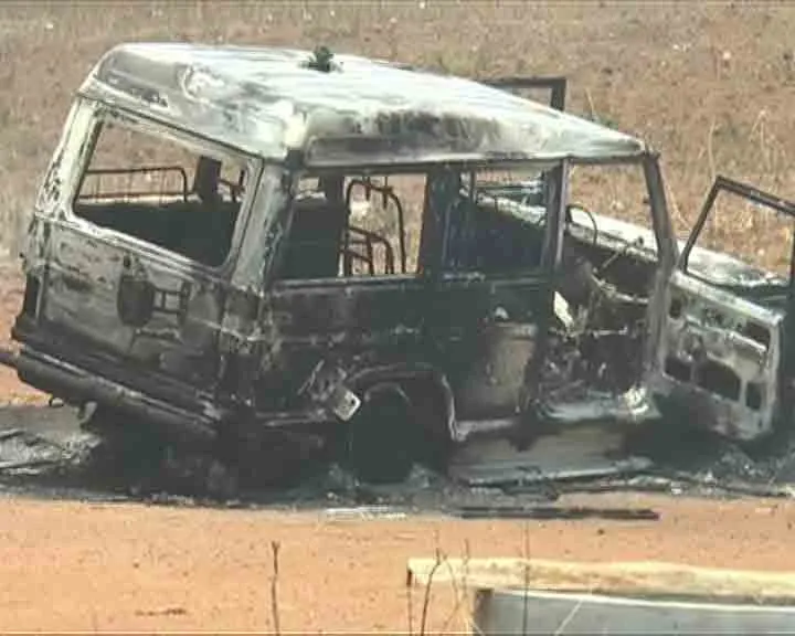 vehicle burnt