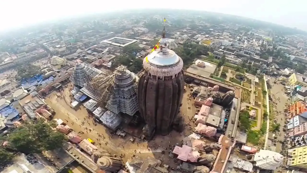 jagannath temple aerial view