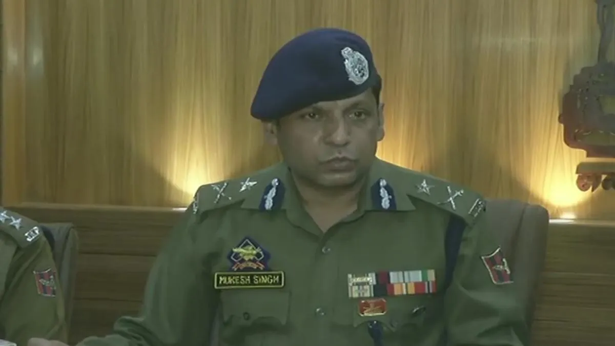 JK पुलिस की प्रेस कॉन्फ्रेंस (फोटो- एएनआई)