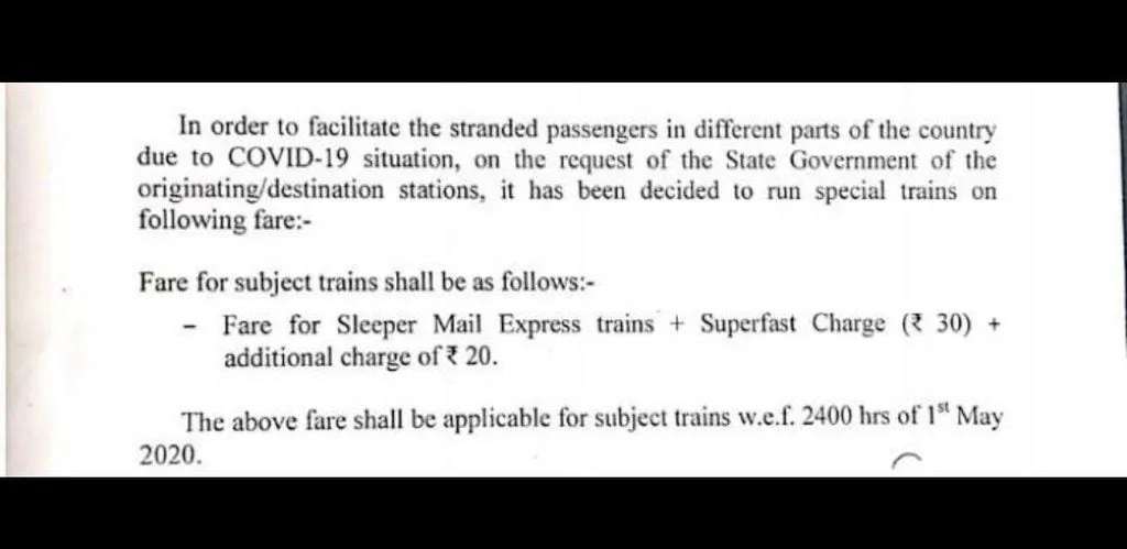 
<p>Railways has decided to charge migrant laborers ticket fare</p></p>
<p>