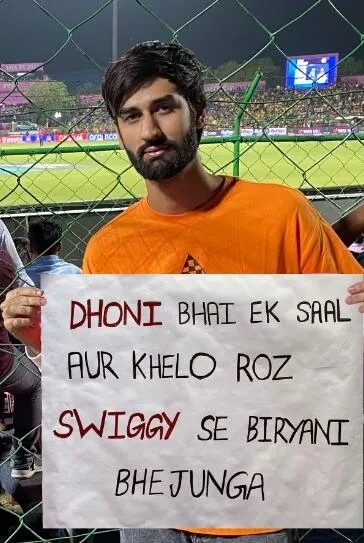 रोज बिरयानी भेजूंगा...', एमएस धोनी को लेकर पोस्टर हुआ VIRAL - Ipl 2023 poster viral for ms dhoni csk captain cricket fan biryani tspo