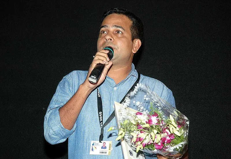 The Director, Shri Chttaranjan Tripathy addressing at the presentation of the film, (Courtroom Nautanki) during the IFFI-2010, at Inox cinema hall, in Panjim, Goa on November 25, 2010.jpg
