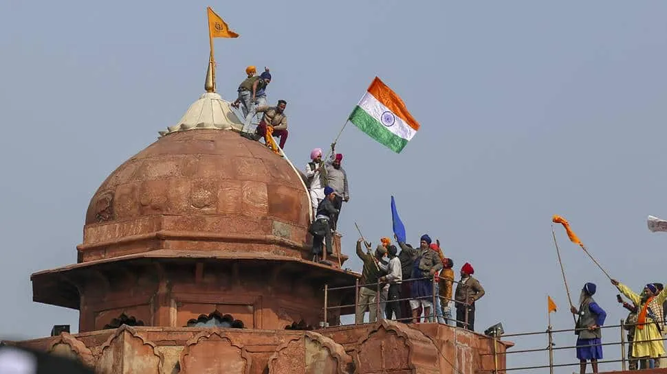 Image result for delhi-tractor-march-violence-red-fort