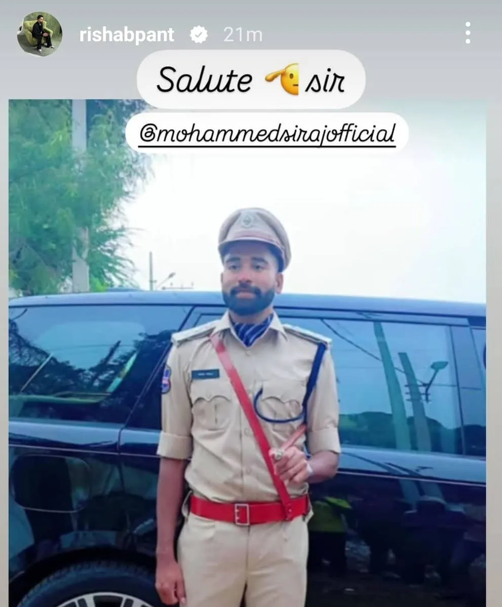 Rishabh Pant Instagram Story