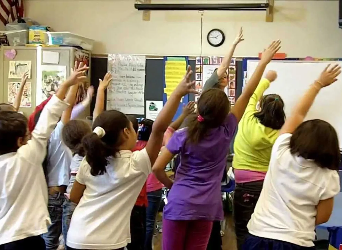 yoga in classroom