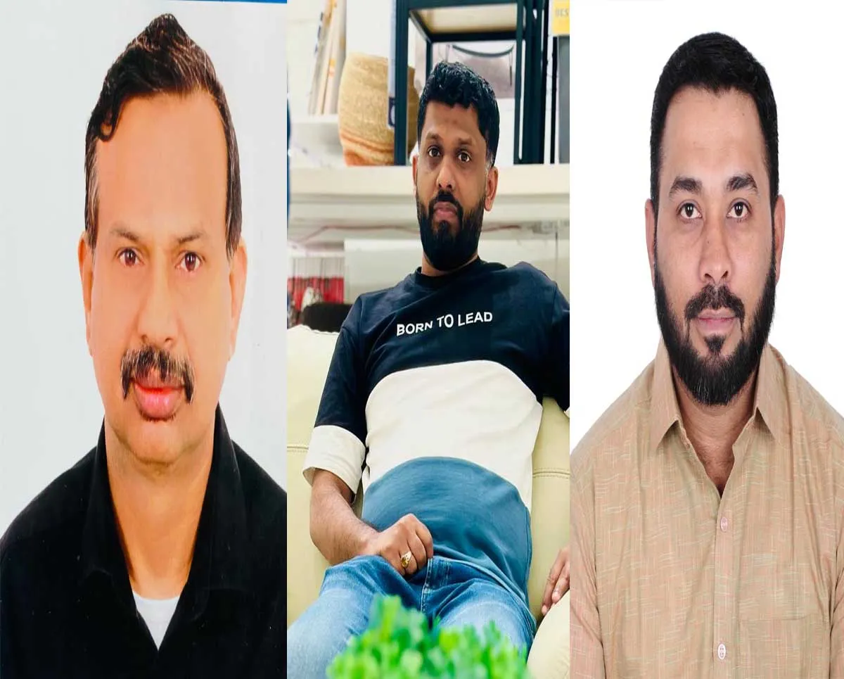 ദുബായ് കെഎംസിസി കൊടുങ്ങല്ലൂർ മണ്ഡലം  കമ്മിറ്റി ഭാരവാഹികളായ അസ്‌കർ പുത്തൻചിറ (പ്രസിഡന്റ്) സലാം മാമ്പ്ര (ജനറൽ സെക്രട്ടറി) അഭിലാഷ് കൊടുങ്ങല്ലൂർ (ട്രഷറർ)