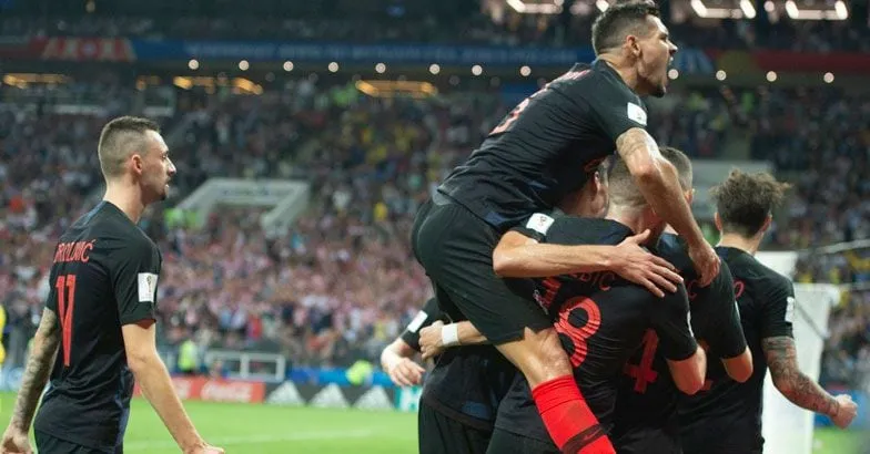 Croatia's players celebrate