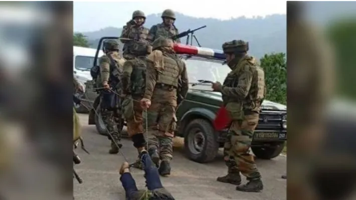 Indian Army Drags Dead Militant By Chains In Kashmir, Rights Activists Call It 'Barbaric'