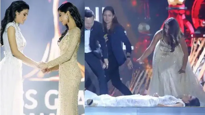 Miss Paraguay faints on stage after being declared winner of beauty pageant