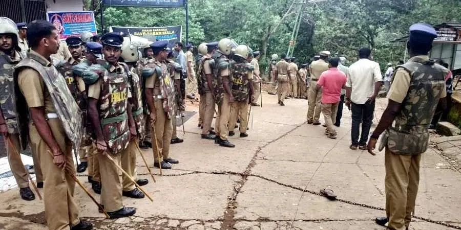 Image result for sabarimala police