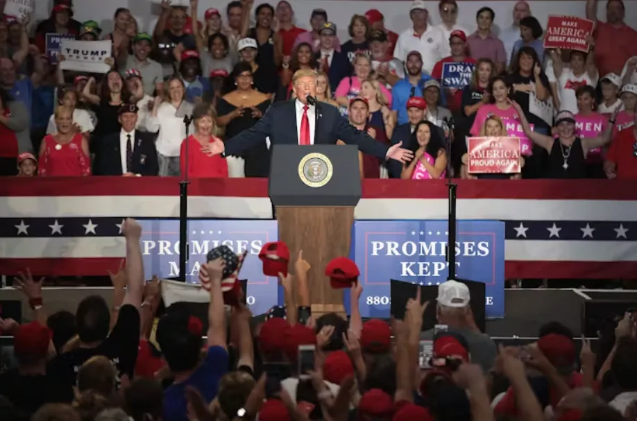 Trump at a campaign rally in Ohio on Aug. 4, 2024. Scott Olson/Getty Images