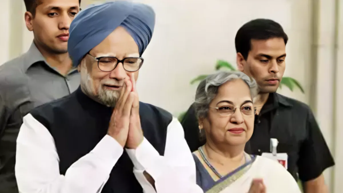 manmohan singh and wife gursharan kaur