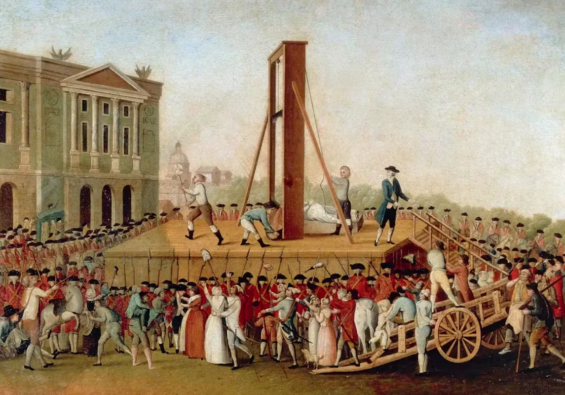 The execution of Marie Antoinette at the Place de la Révolution in Paris on Oct. 16, 1793. Fine Art Images/Heritage Images via Getty Images