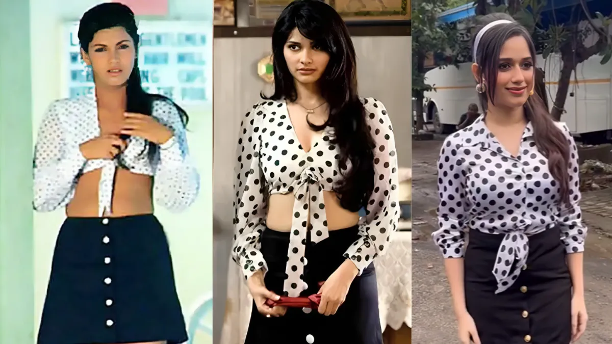 3 generations of the Bobby look | Dimple Kapadia in Bobby (1973), Prachi Desai in Once Upon a Time in Mumbaai (2010), Jannat Zubair in 2024