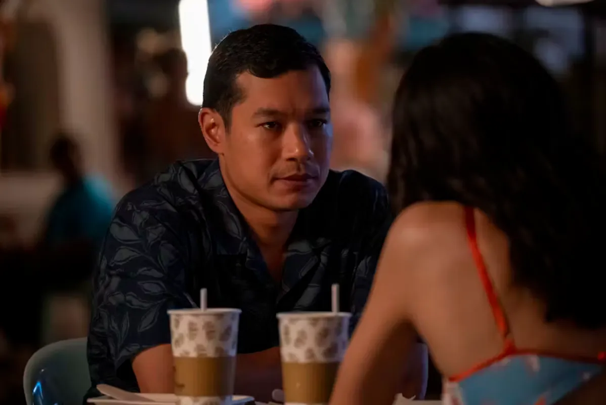 Security guard Gaitok (Tayme Thapthimthong), who gets caught up in some of the guests’ drama, has to always keep up appearances. Warner Bros