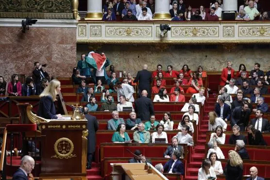 At the Assemblée Nationale in Paris on June 4, 2024. GEOFFROY VAN DER HASSELT / AFP