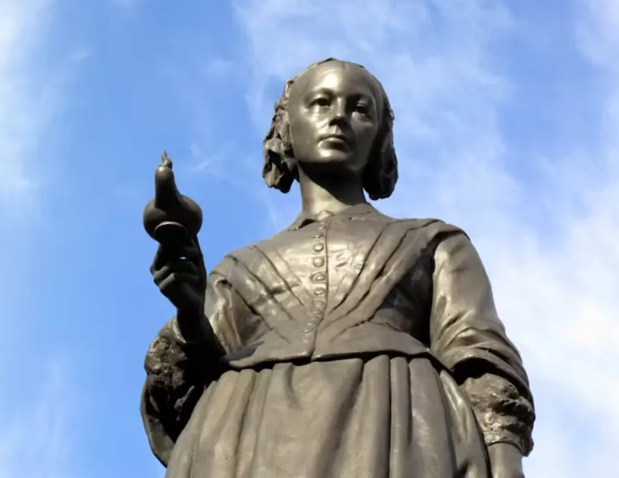 A statue of Nightingale erected in London’s Waterloo Place celebrates her life and contributions to health care. Tony Baggett/iStock via Getty Images