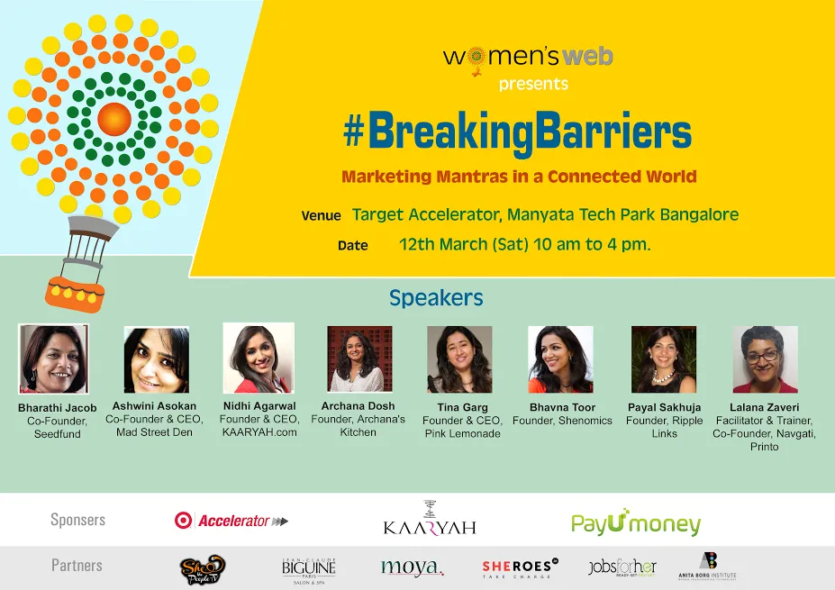 Breaking Barriers|Womens Web|Marketing Event