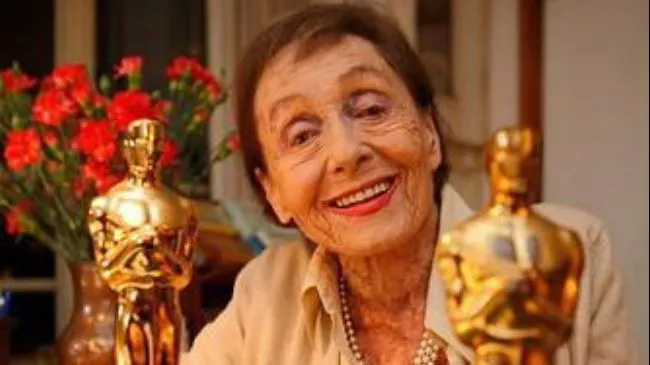 Luise Rainer with her Oscars