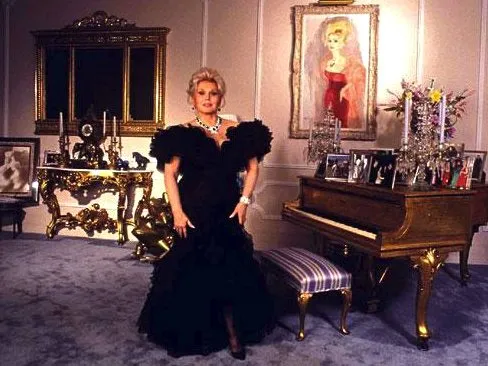 The celebrity in her mansion