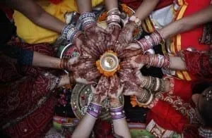 Bundeli Women Fast In Karwachauth, demand AIIMS