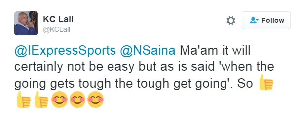 Saina nehwal tweet