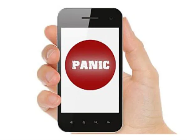 Panic button on mobile devices