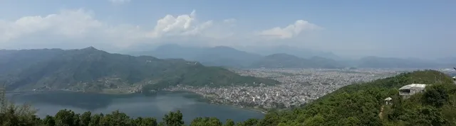 View from the Wordl Peace Pagoda- Pokhara