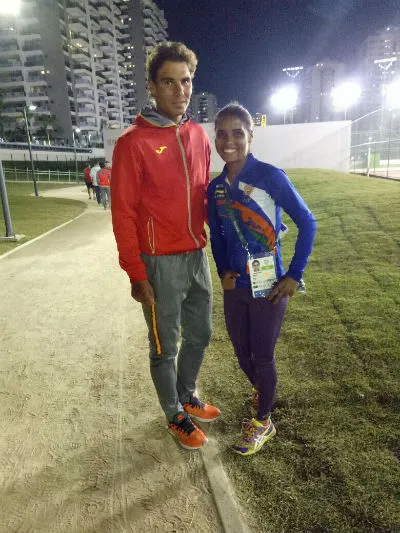 Indian Women's hockey team meet Rafael Nadal 