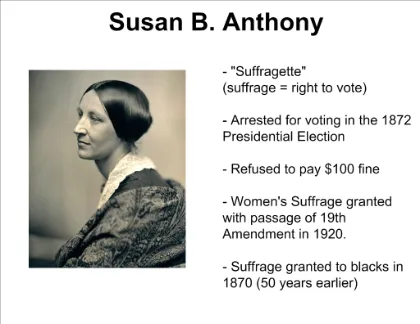 Remembering Susan B Anthony