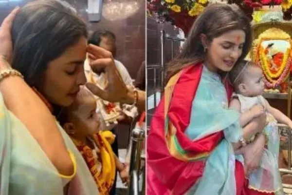 Priyanka Chopra Seeks Blessings At Siddhivinayak Temple With Daughter