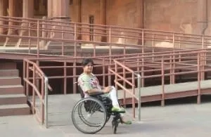 Ms. Jindal at Red Fort, Delhi made accessible by Svayam