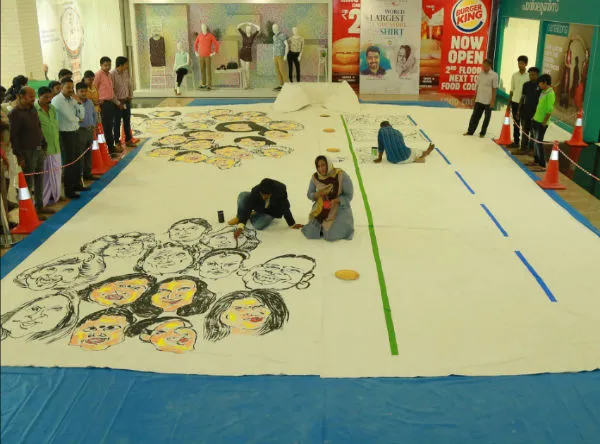 A women team designed 12-metre- long shirt