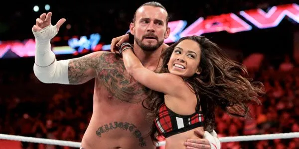 AJ Lee with CM Punk Picture By: Wrestling News Report 