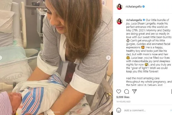 Richa Langella children; Richa Langella pregnant