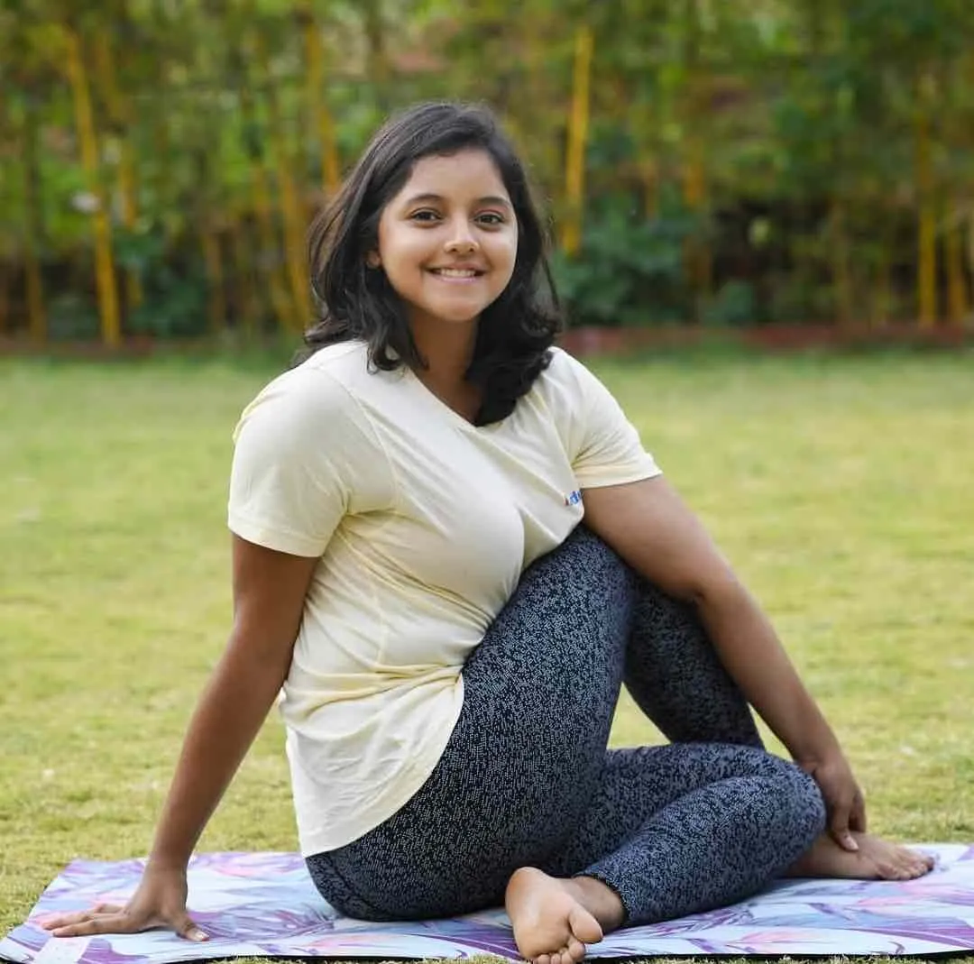 teaching during coronavirus Sharanya, Yoga Teacher. Picture credit: Her own