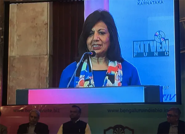 Kiran Mazumdar Shaw Speaking at Curtain Raiser Event Bangalore ITE.biz and Bengaluru India Bio