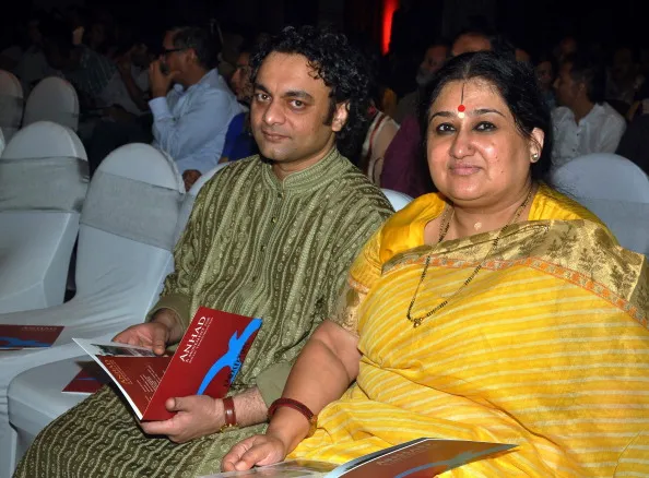 Shubha Mudgal with her husband and tabla player Anish Pradhan Picture By: Getty Images