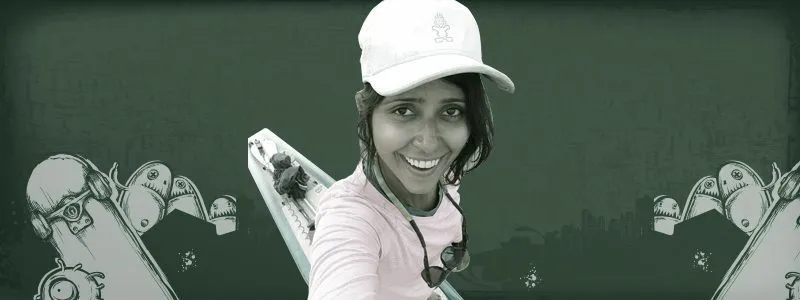 Shilpika Gautam Skateboarder