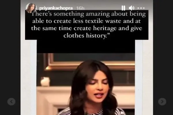 Priyanka Chopra on sustainable fashion