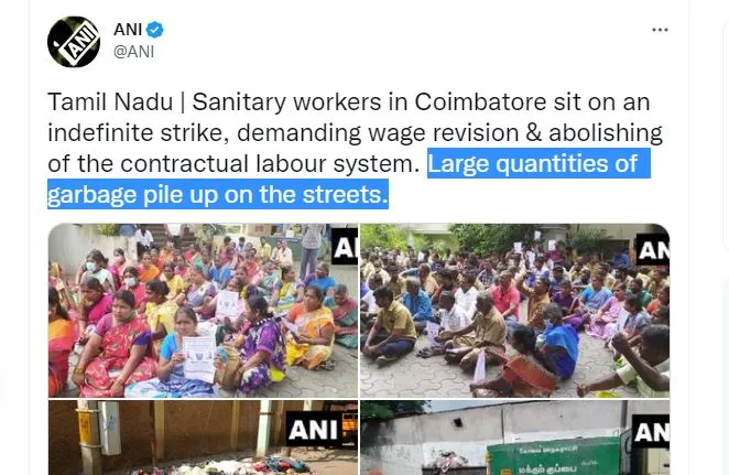 Coimbatore Sanitation Workers Strike