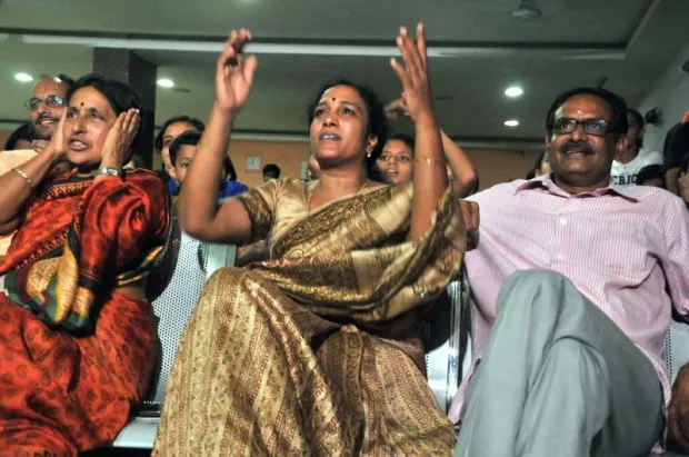 Sindhu's family watching semifinals of Badminton in Rio Olympics