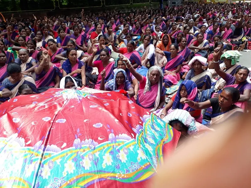 Anganwadi Workers Protest