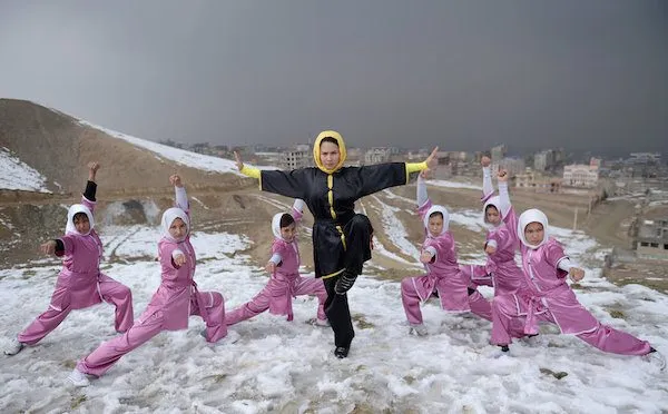 Afghan girls learn Kung Fu